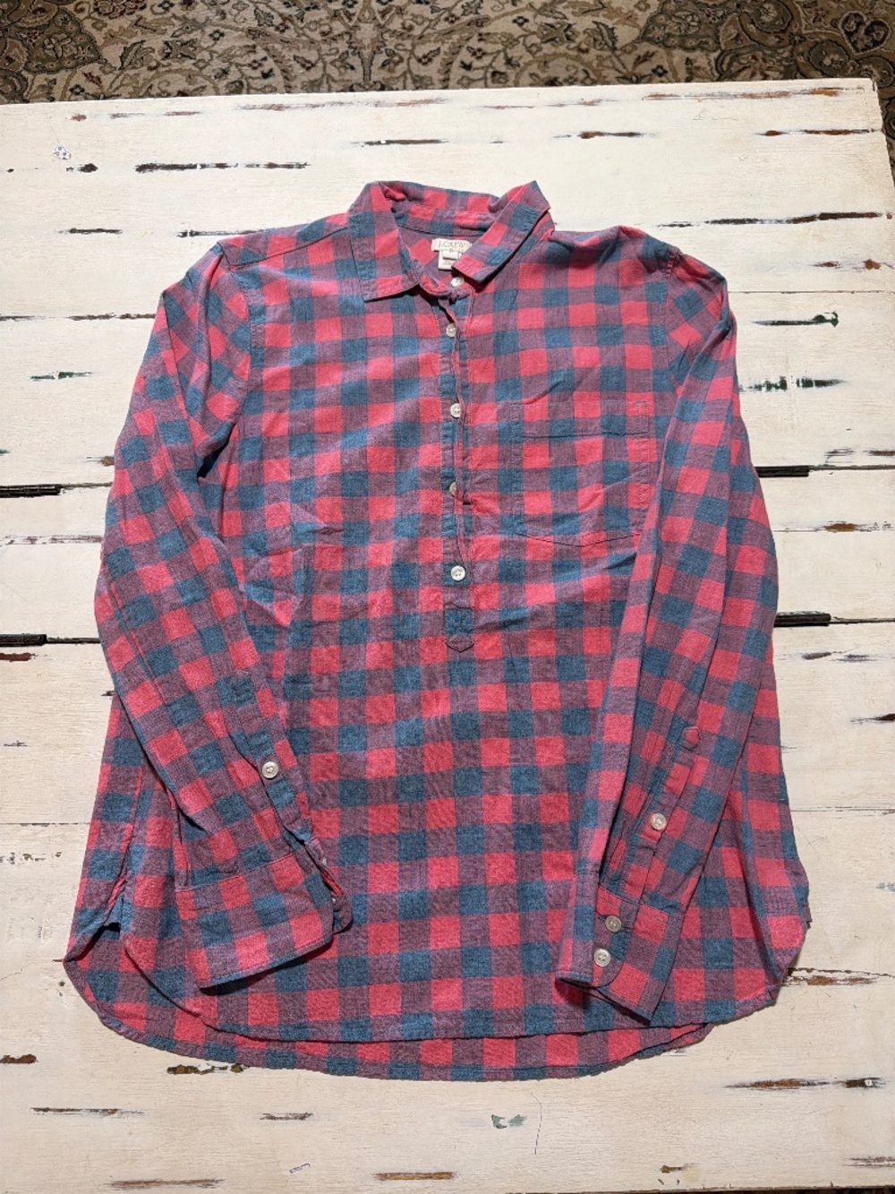 J. Crew Homespun Plaid Shirt Sz S